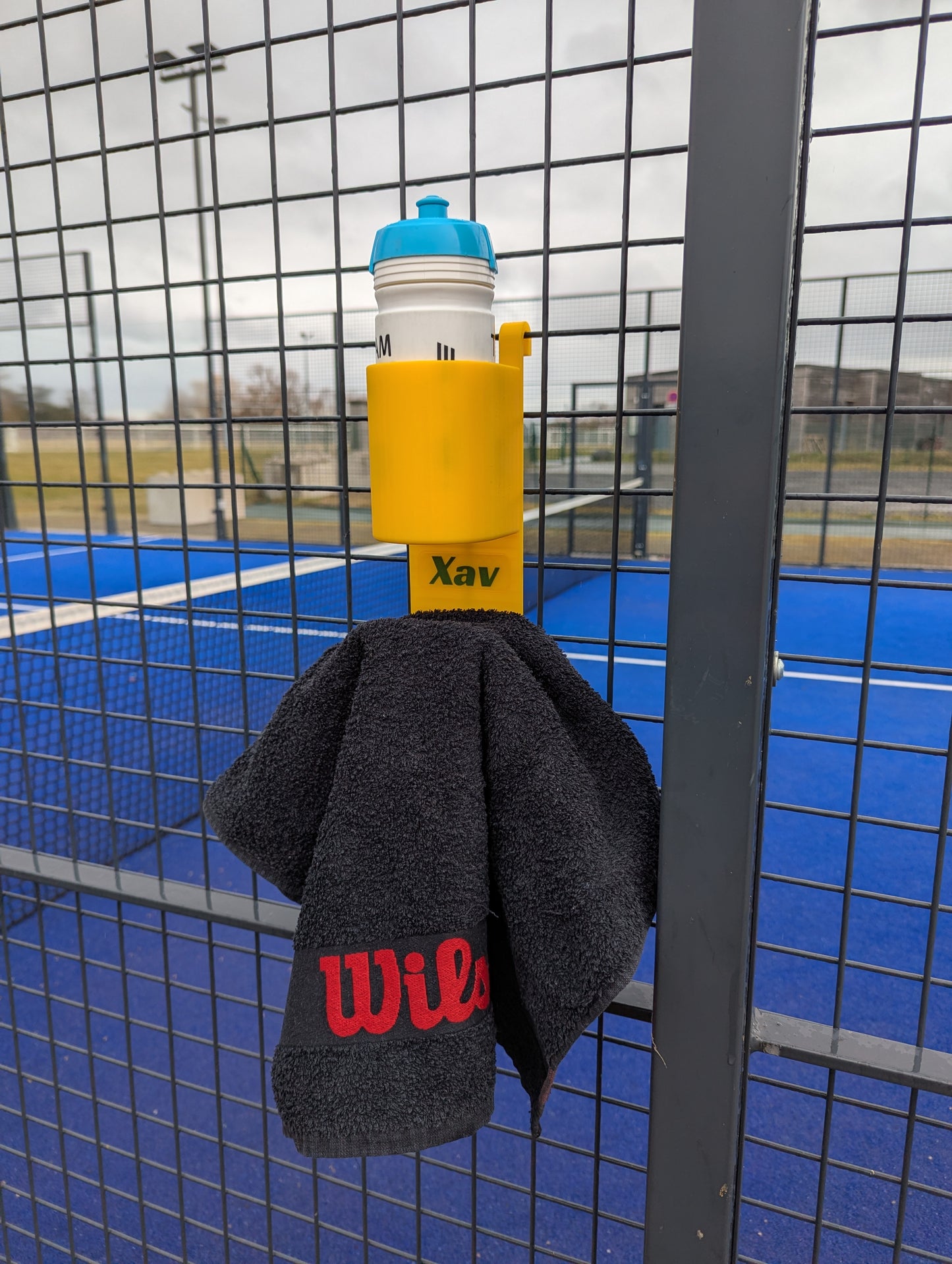 Support Gourde & Serviette Padel | Modèle Personnalisable
