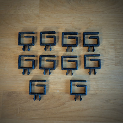 Lot de 10 clips de gestion de câbles – profilé aluminium rainure 8 mm