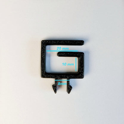 Lot de 10 clips de gestion de câbles – profilé aluminium rainure 8 mm