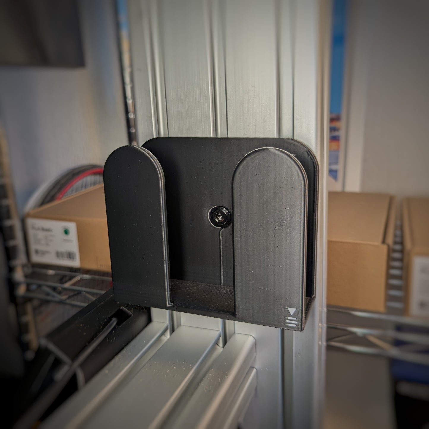 Support gants simracing | Boîte à gants chassis profilé alu