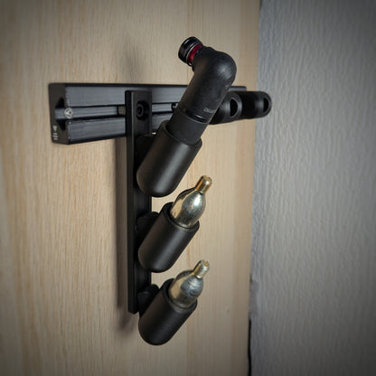 Support de rangement gonfleur vélo et cartouches CO2