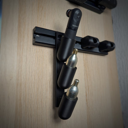 Support de rangement gonfleur vélo et cartouches CO2