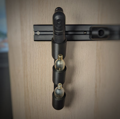 Support de rangement gonfleur vélo et cartouches CO2