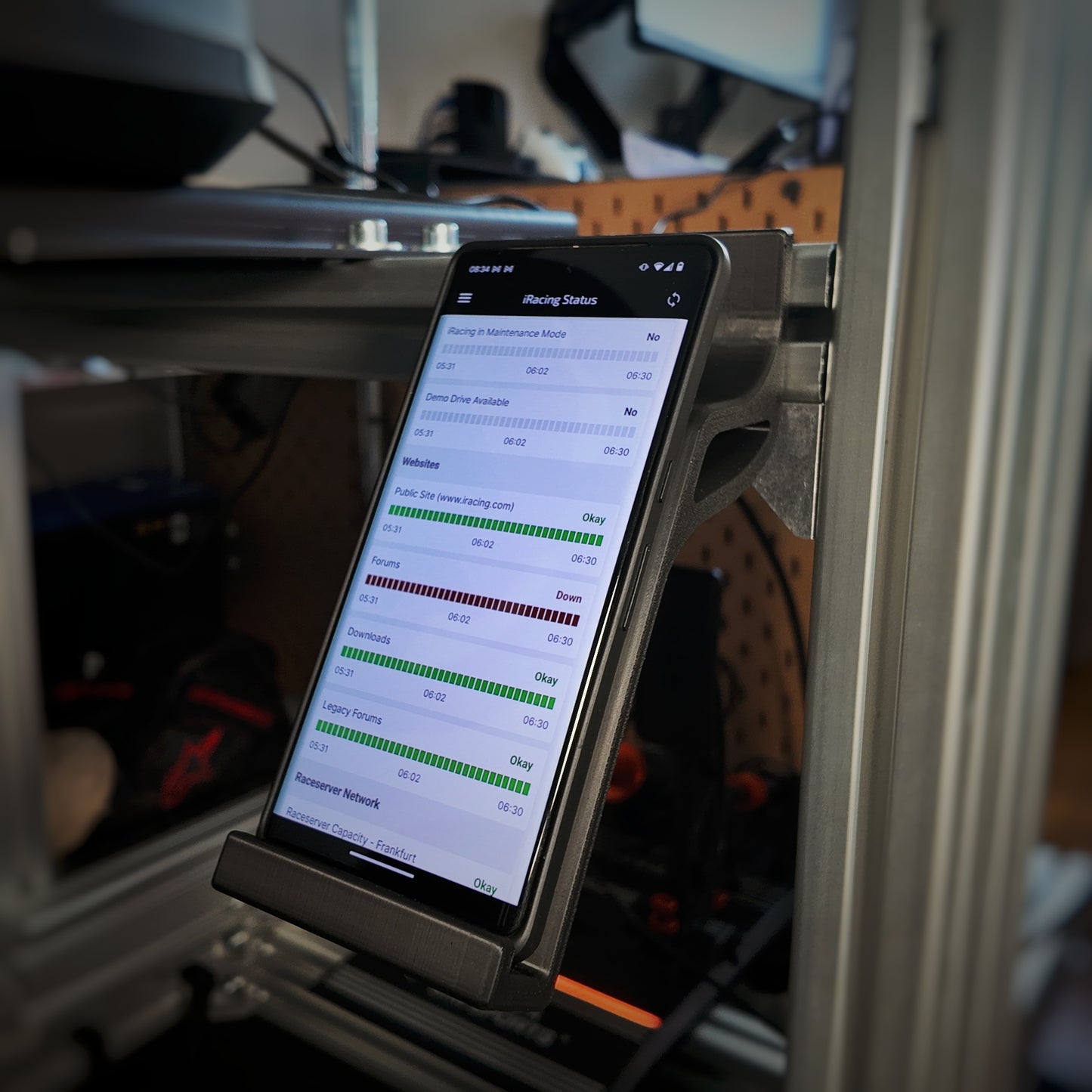 Support smartphone simracing